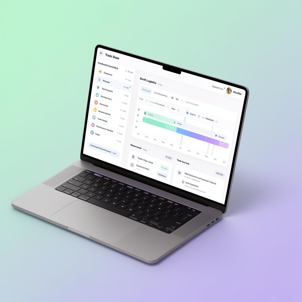 ConPlans dashboard showing conference planning interface with tasks, budgets, and staff assignments